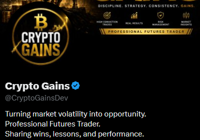 Crypto Gains profile on X